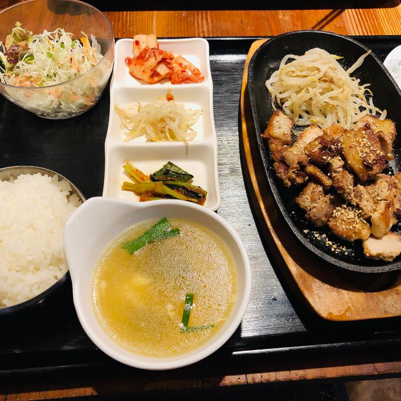 サムギョプサル定食(韓国家庭料理おこげ)