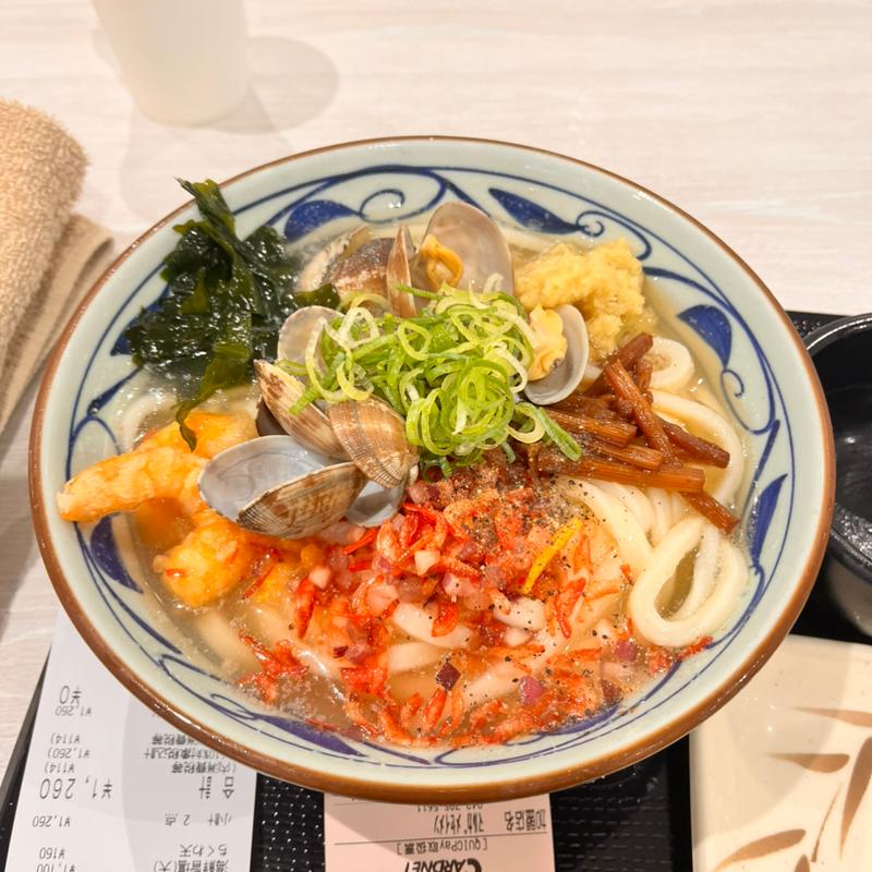 海鮮旨塩うどん(丸亀製麺グランベリーパーク)