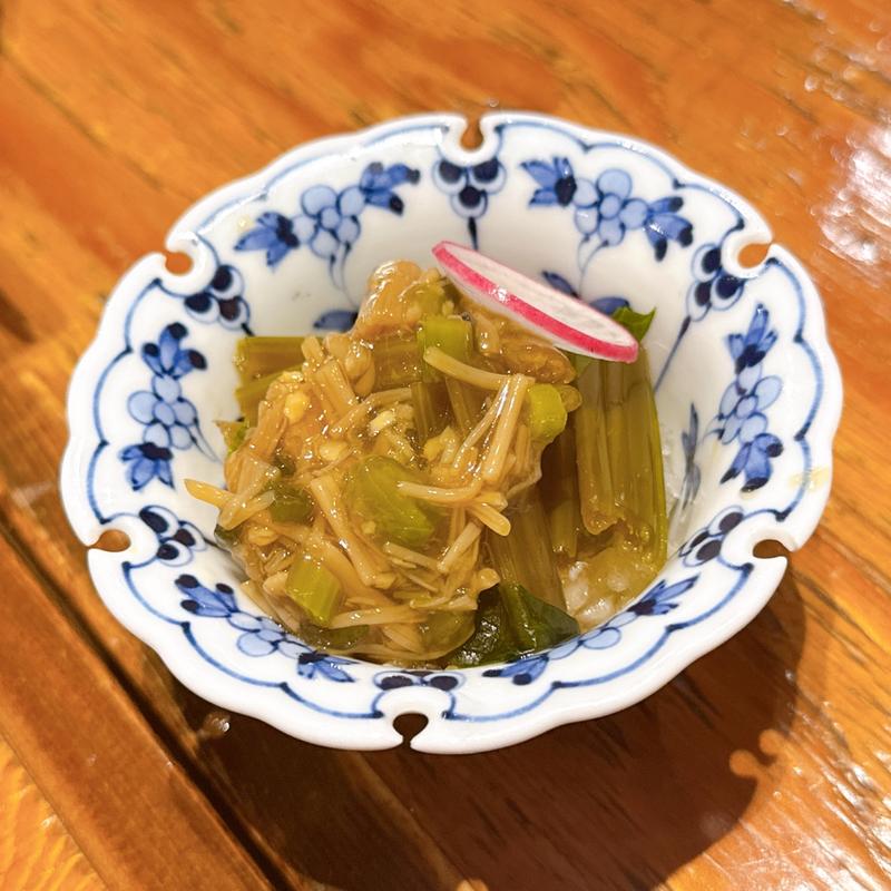 葉わさびとなめたけのツンツン漬け(金沢炉端 あっぱれ-片町本店-)