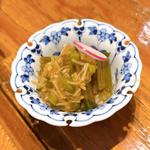 葉わさびとなめたけのツンツン漬け