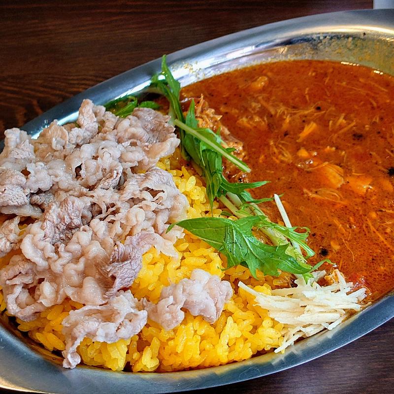 スパイスチキンカレー 牛しゃぶ(魔女の一撃)