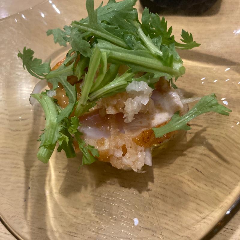 鶏のタタキサラダ(焼鳥 大富)