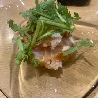 鶏のタタキサラダ