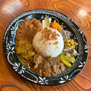 3種盛り 無水チキン・シーフード・ポーク