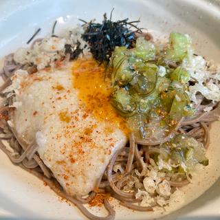 野沢菜わさびとろろそば雲丹風味 鰻おにぎりセット