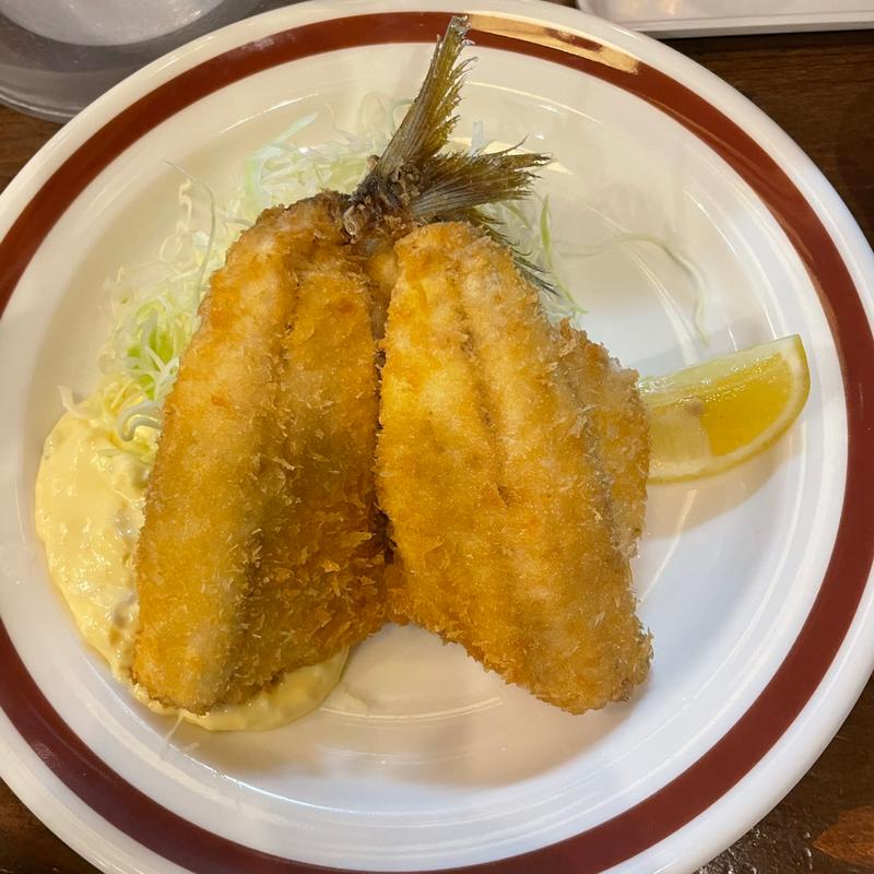 アジフライ定食(アジフライセンターおむこさん)