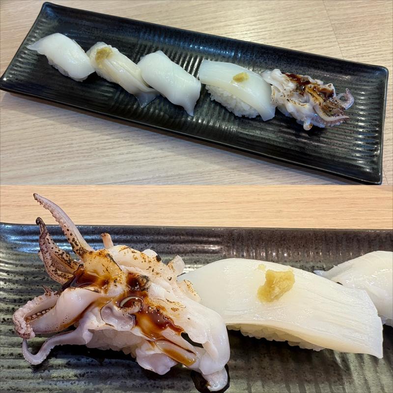 いか食べ比べ・5点盛り(回転寿司 沼津すし之助 青葉台店)