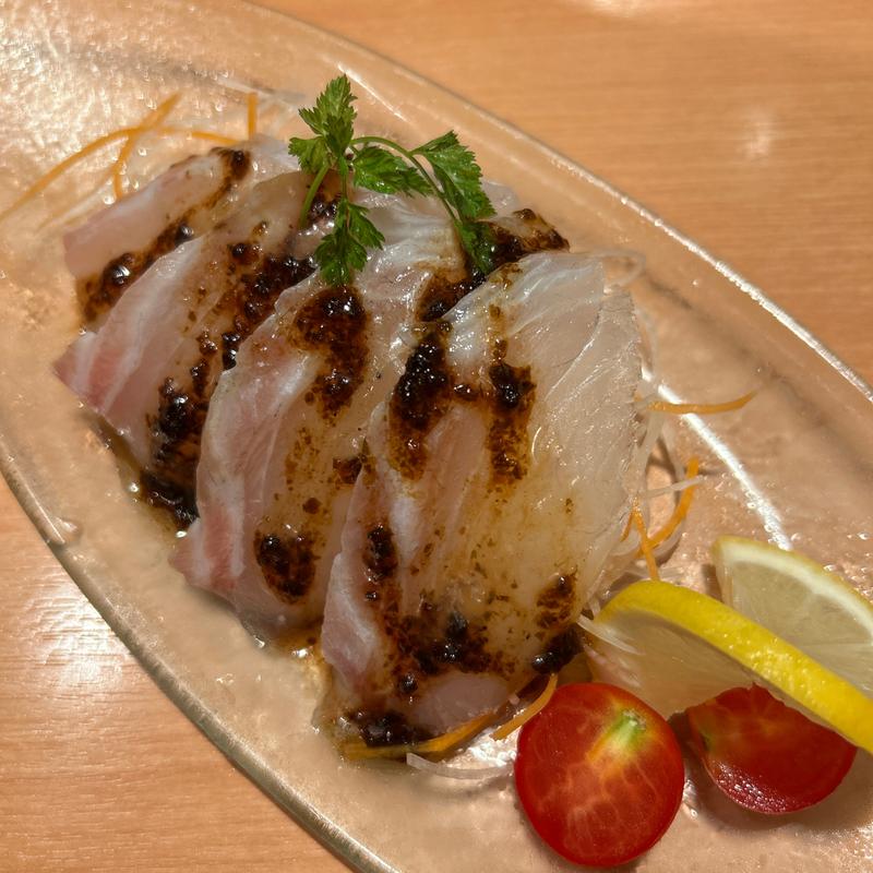 特製鯛のカルパッチョ(ヱビスバー 札幌アピア店 (YEBISU BAR Sapporo Apia))