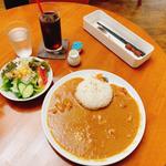 チキンココナッツカレー、アイスコーヒー