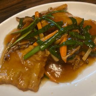 豚肉の甘酢あんかけ(珉珉 桃山店 （みんみん）)