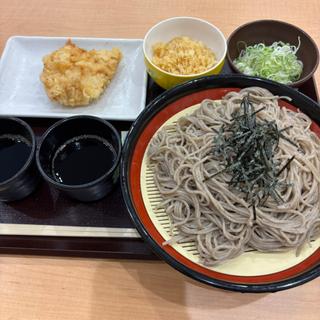 ざる蕎麦特盛ととり天