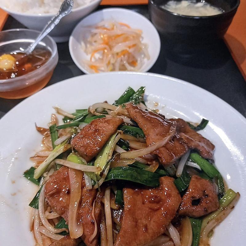 レバニラ炒め定食(西安飯荘)
