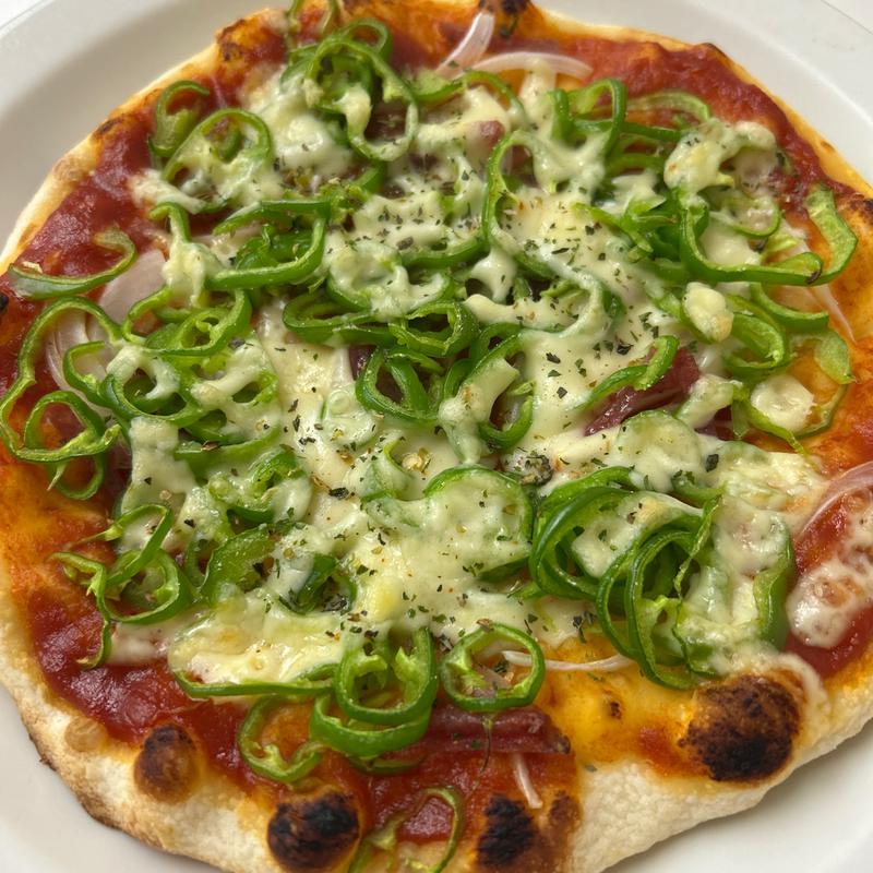 万願寺とうがらしのピザ(六花亭 森林公園店)