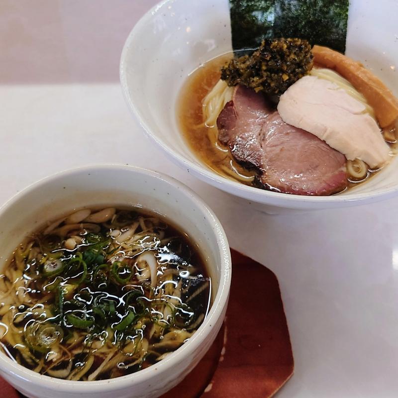 地鶏つけそば鰹昆布水〆(一無庵)