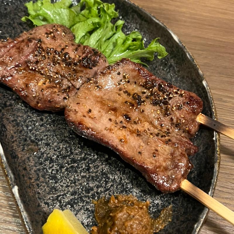 仙台牛タン串焼き(牛寿司・牛たん料理 牛味蔵 横浜スカイビル店)