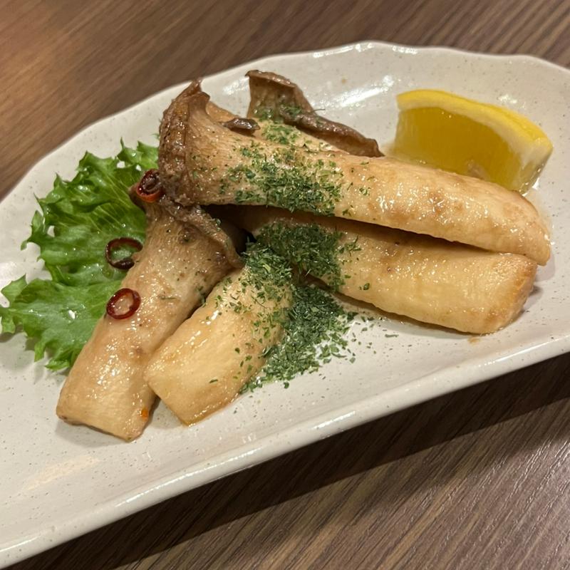 エリンギのアンチョビバター焼(牛寿司・牛たん料理 牛味蔵 横浜スカイビル店)
