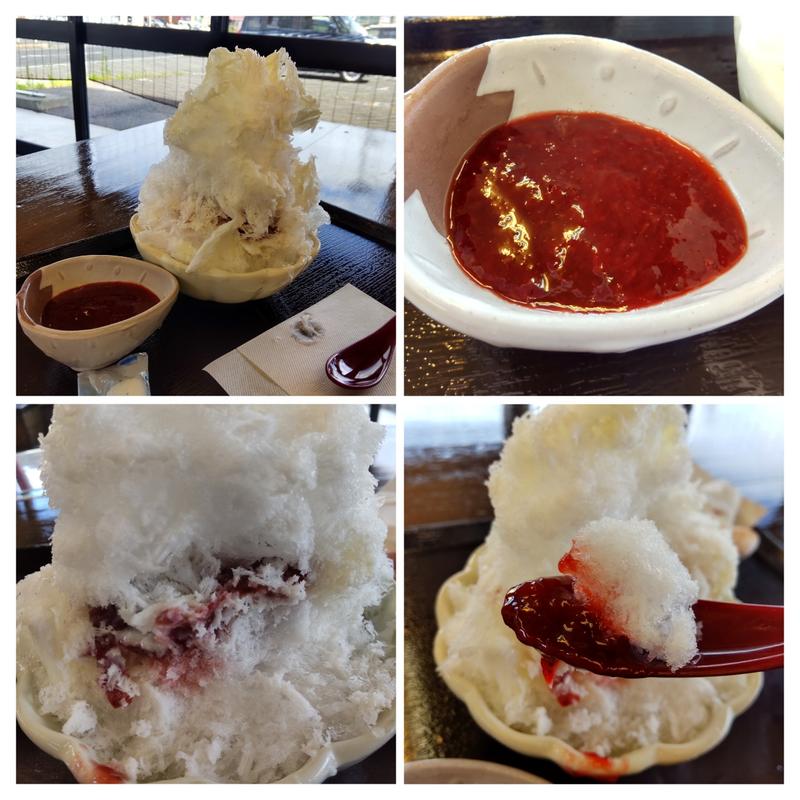 いちごミルク中(かどしげ農園 かき氷店)