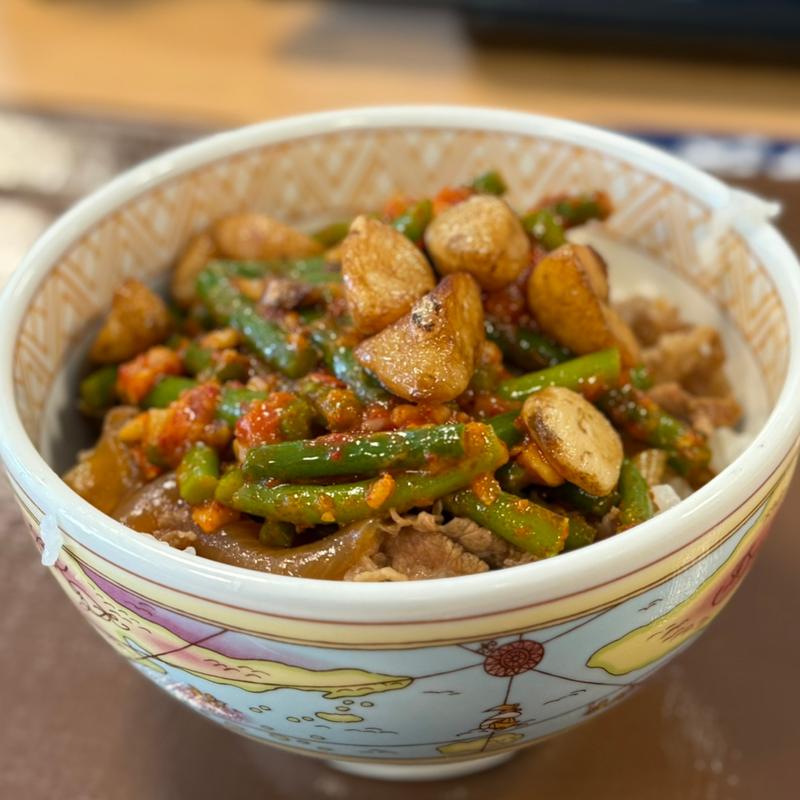 ダブルニンニク牛丼(すき家 飛田給店 )