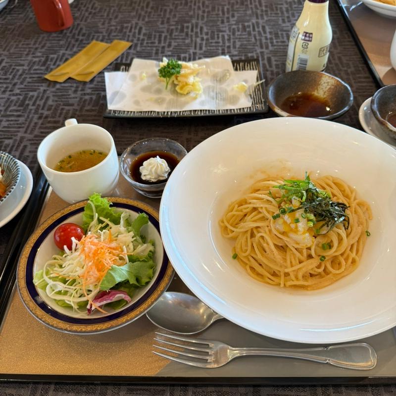 明太子とイカのクリームスパゲッティ(東武藤が丘カントリー倶楽部レストラン )