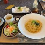 明太子とイカのクリームスパゲッティ