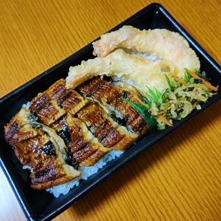上・海老天うな重
