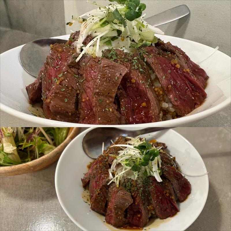 馬はらみステーキ丼セット(リアン リアン 横浜)