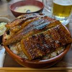 うな丼 1.5 大盛り 生ビール 小鉢