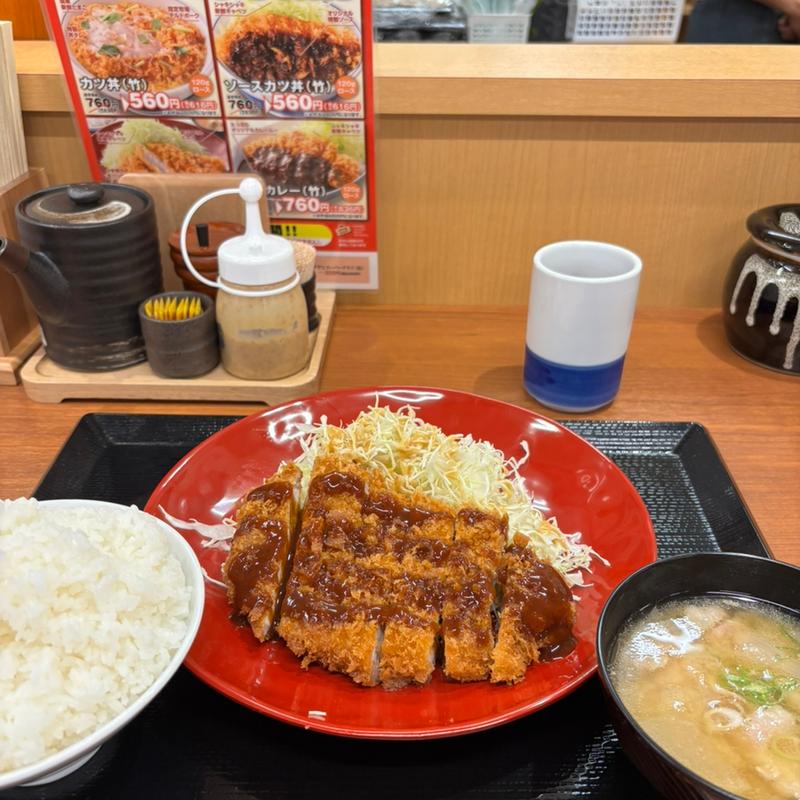 トンカツ定食（竹）(かつや 岡山久米店)