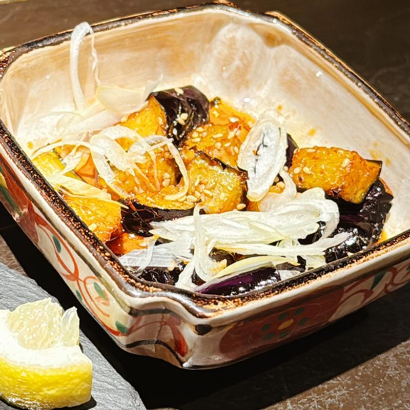 ナスビのピリ辛和え(もぐら )