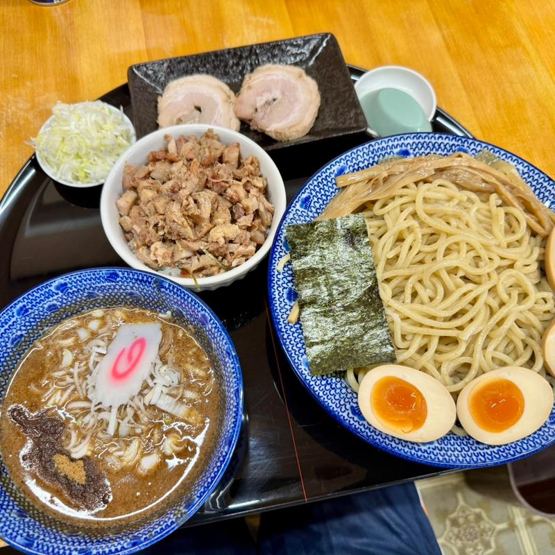 魚介味玉つけ麺＋味玉＋ライス(中華そば 香十)