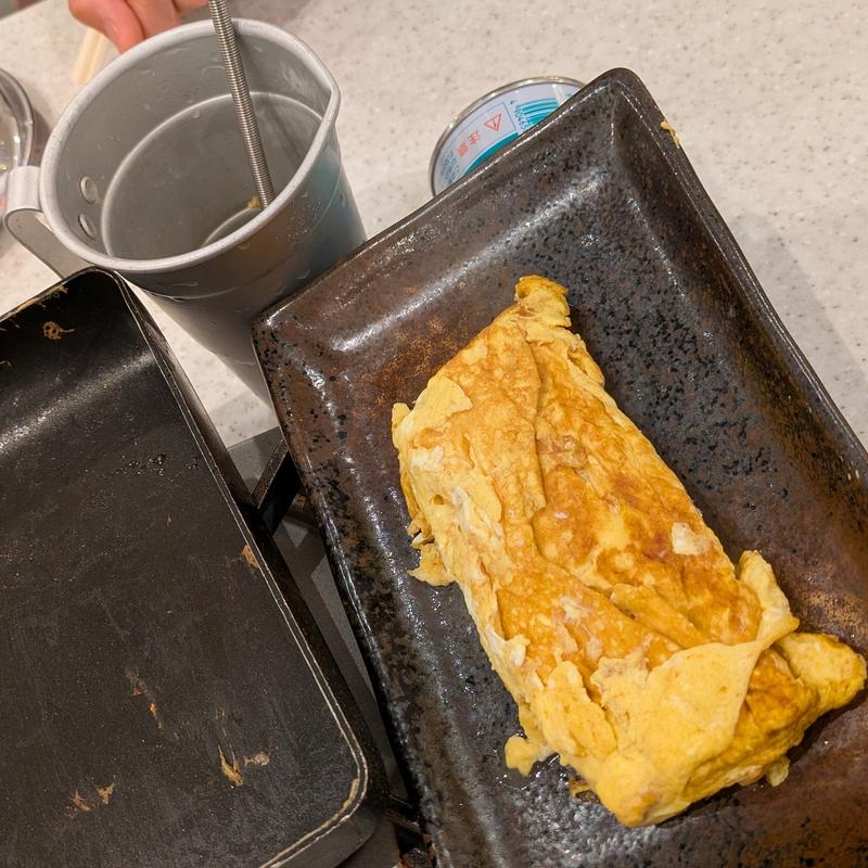 自分で作る出汁巻き玉子(串カツ田中 ミューザ川崎店)