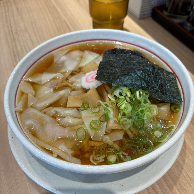 自家製ワンタン麺(山形中華そば麺や一球)