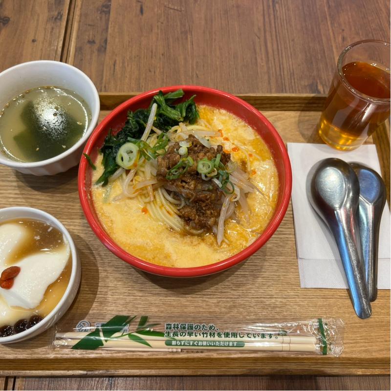 担々麺セット(台湾甜商店　和泉ららぽーと店)