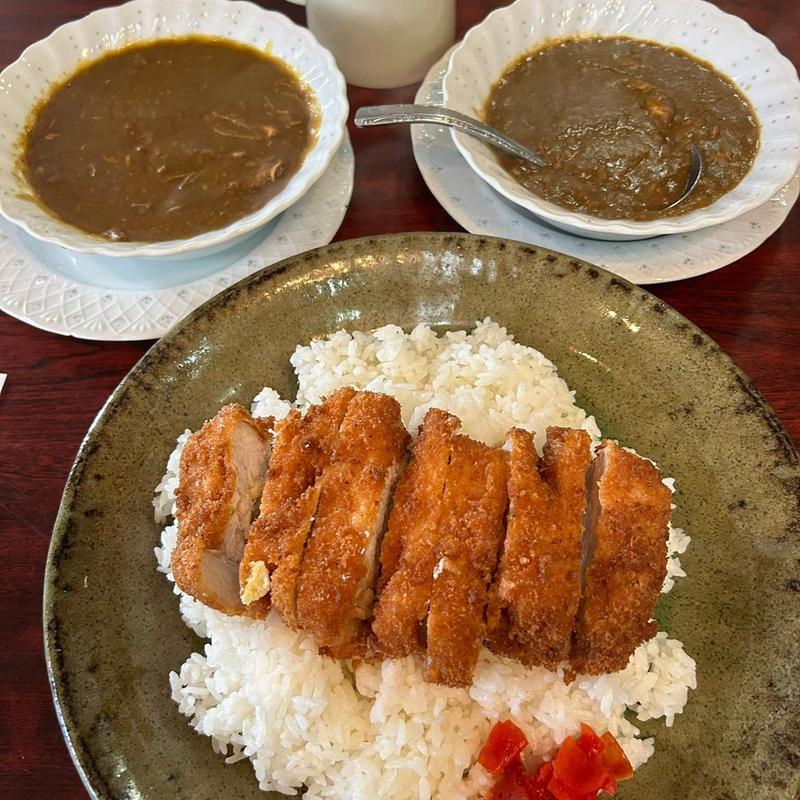 かつカレー ライス大盛り(レスボアール 多加良浦店)