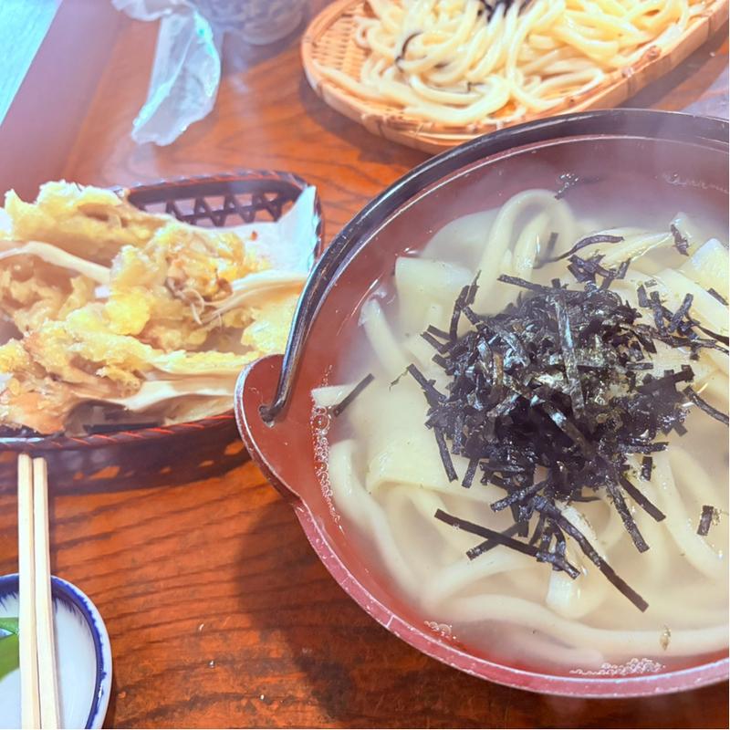 かまあげうどん➕舞茸天ぷら(山一屋 （やまいちや）)