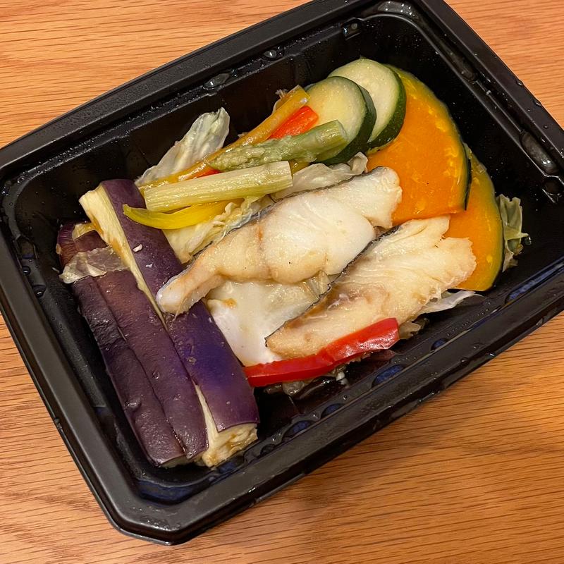 葱と生姜醤油香る真鯛ち6種の夏野菜蒸し(成城石井 アトレ川崎店)