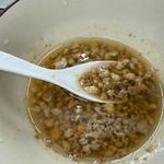 ラム出汁悪い奴旨い奴つけそば、生卵(覆麺 智 （ふくめん とも【旧店名】覆麺）)