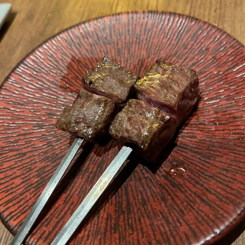 牛串(うしどろぼう 牛串焼)