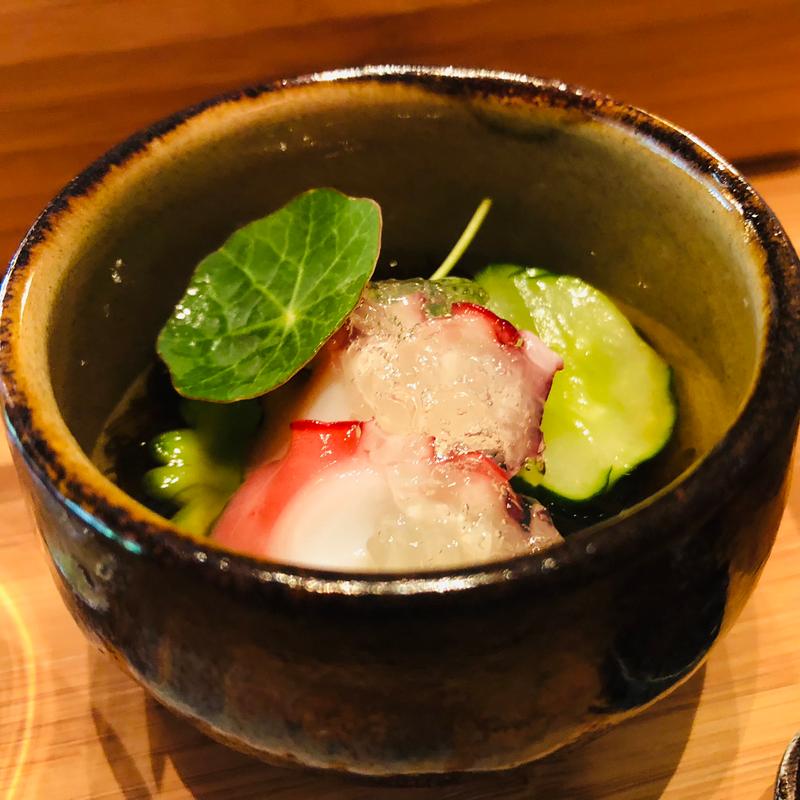 蛸ともずくのジュレかけ_先付(萌蘖 Wasabi)