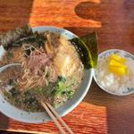 味噌ラーメン　ほうれん草　半ライス