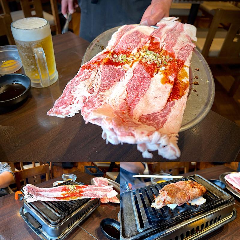 仙台牛焼きすき(仙台牛焼肉 と文字)