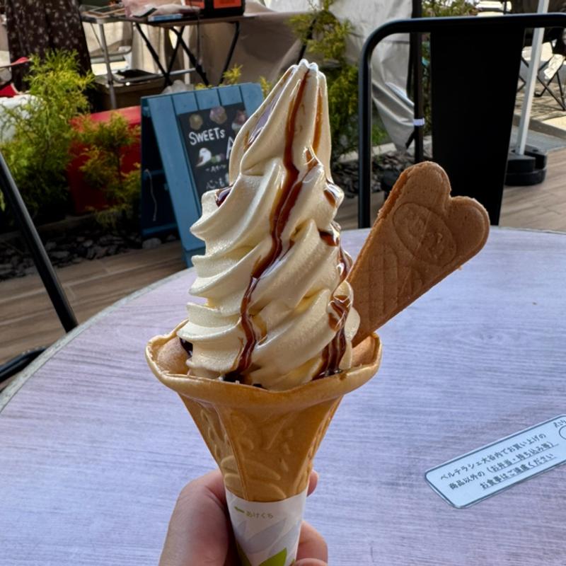 ぷりんソフト(コーン)(日光ぷりん亭 大谷店)