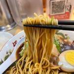 背脂黒醤油ラーメン、味付け玉子、ご飯小