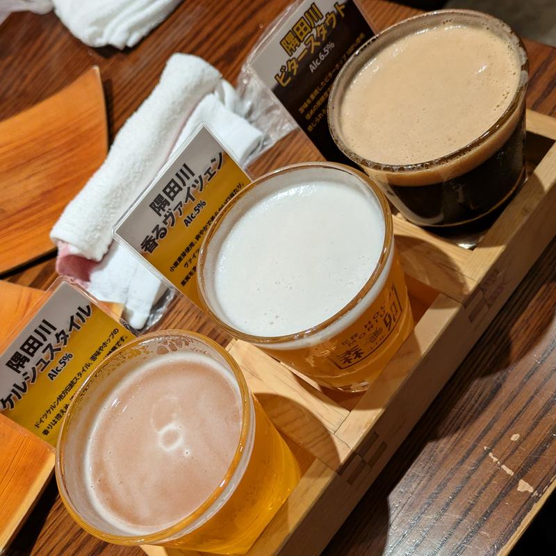 隅田川飲み比べ3種(BEER HOUSE 森卯)