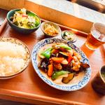 色野菜入りの酢豚セット