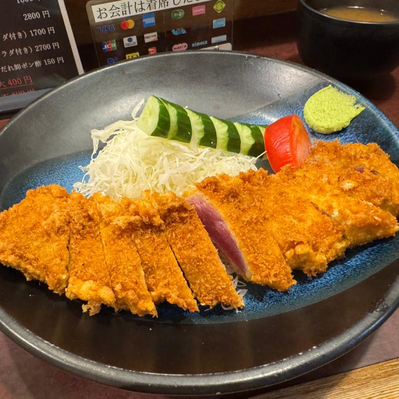 牛ロースランチかつセット(新ばし 牛かつ おか田)