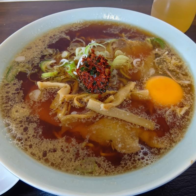 並 麺硬め 脂多め 生卵(大江戸)