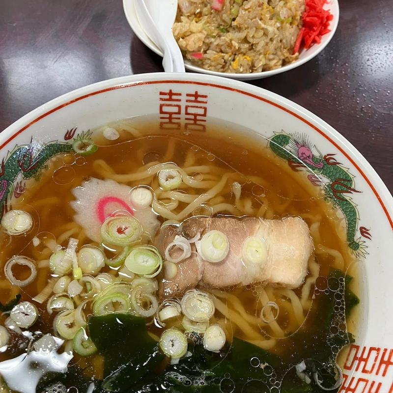 しょうゆラーメン 半チャーハンセット(おおた食堂)