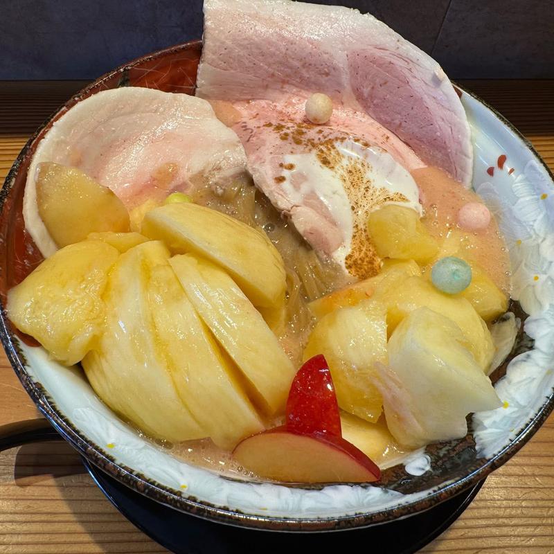 桃の冷やしらぁ麺(麺屋夢風)