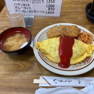 オムライス メンチ付き